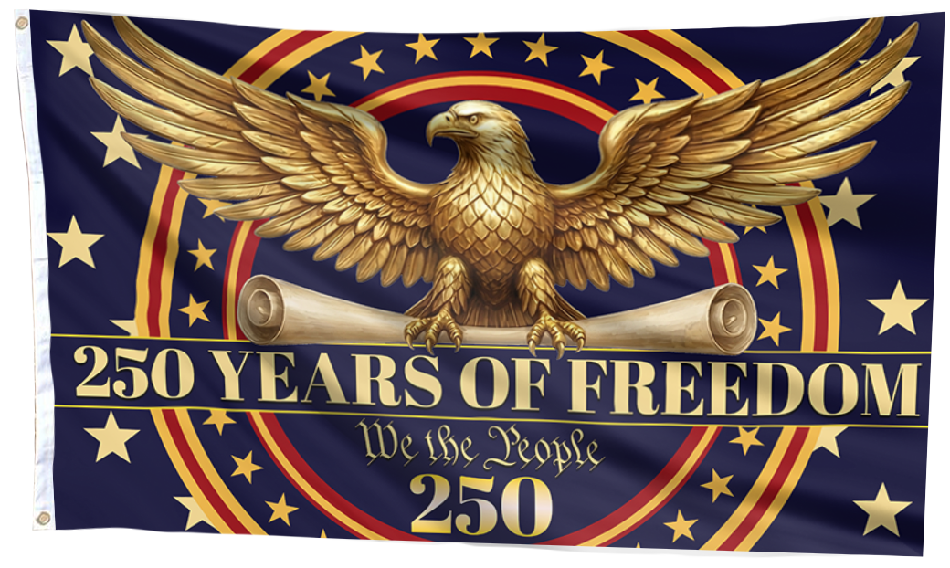 Freedom Gold 250-Year Commemorative Flag