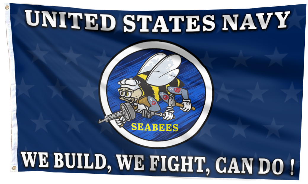 Seabees Pride Navy Tribute Flag