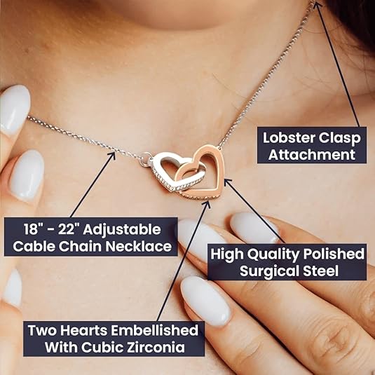 To My Fabulous Wife | Interlocking Hearts necklace