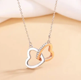 To My Fabulous Wife | Interlocking Hearts necklace