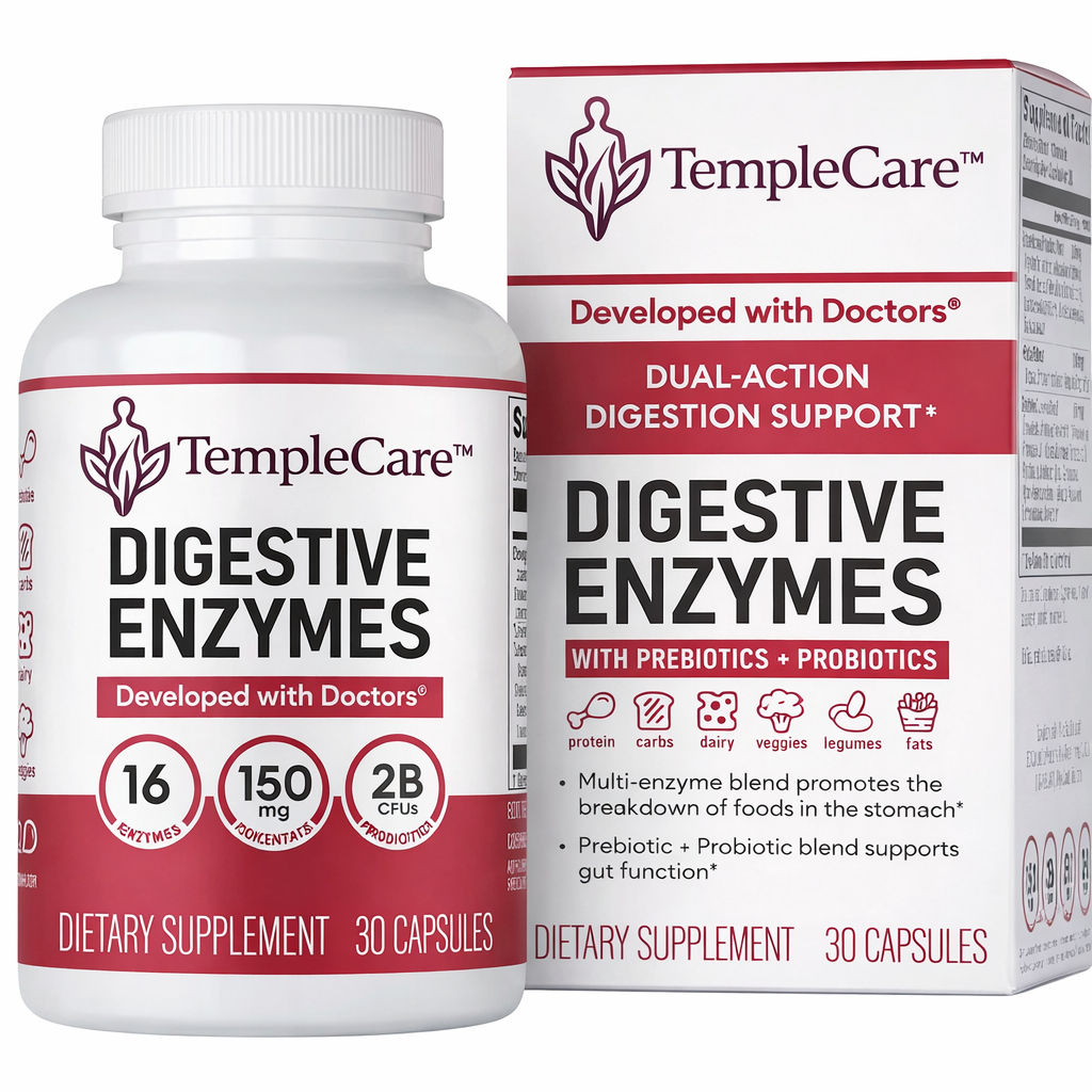 TempleCare™ Gut Relief Pro — Advanced Digestive Enzyme