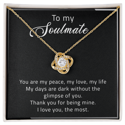 To My Soulmate | Love Knot Necklace