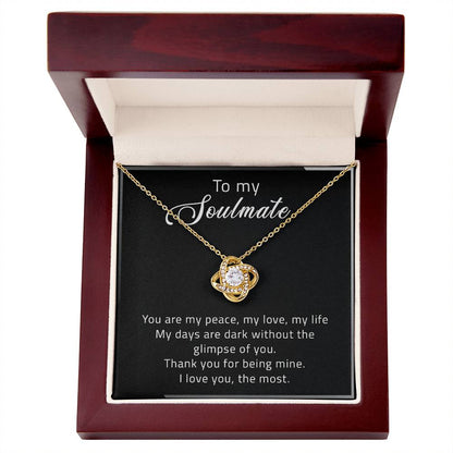 To My Soulmate | Love Knot Necklace