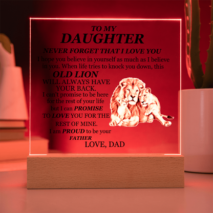 To My Daughter | Square Acrylic Plaque