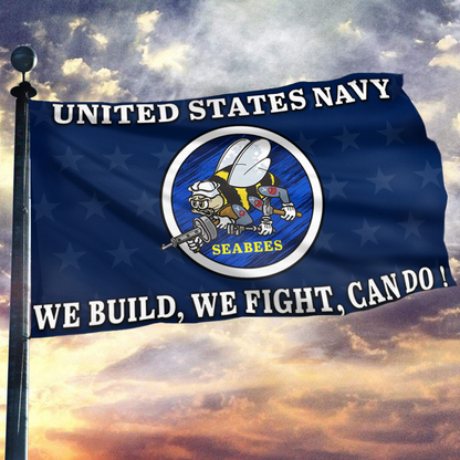 Seabees Pride Navy Tribute Flag