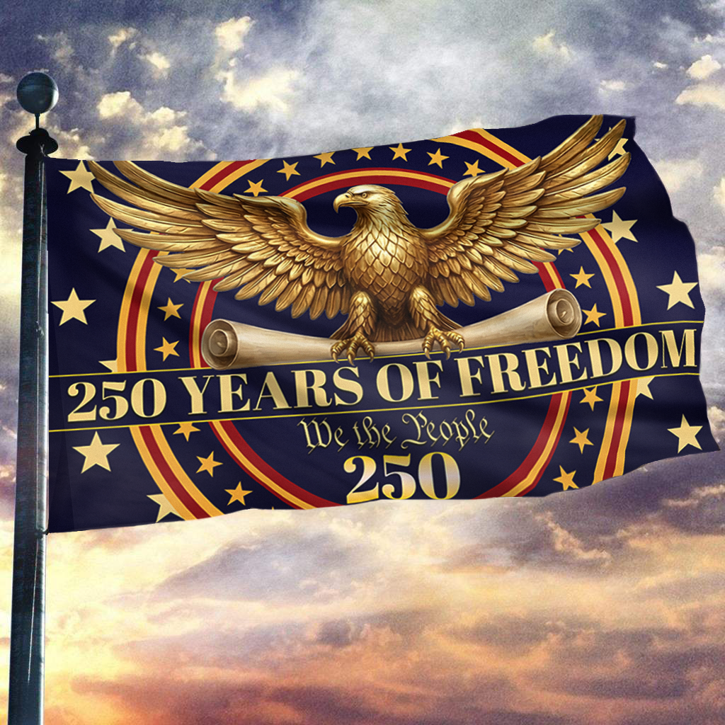 Freedom Gold 250-Year Commemorative Flag