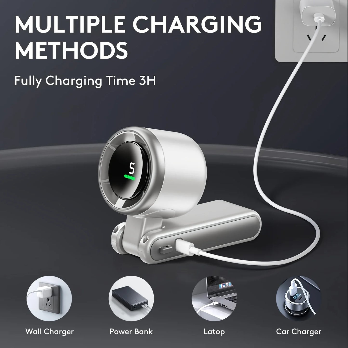 BreezeGo™ 2-in-1 Portable Cooling Fan