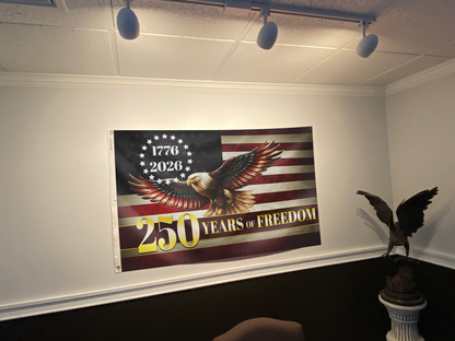 Old Eagle 250 Years Freedom Flag
