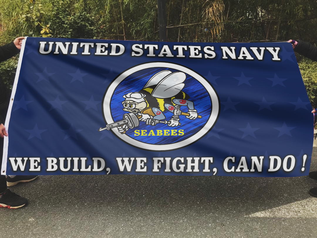 Seabees Pride Navy Tribute Flag