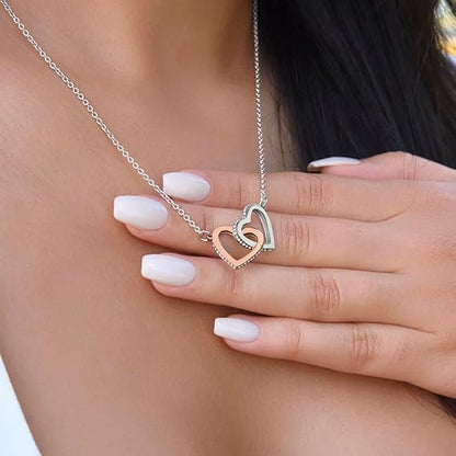 To My Fabulous Wife | Interlocking Hearts necklace
