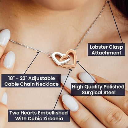 To My Fabulous Wife | Interlocking Hearts necklace